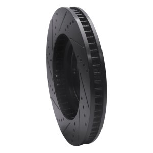 Buick Riviera Brake Rotor (1) - Front Right - R1 Concepts - Drilled & Slotted - Black - `97-`05